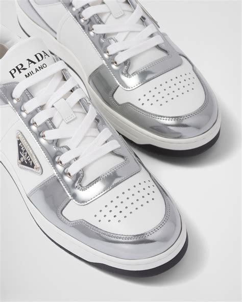 prada sneakers silver|More.